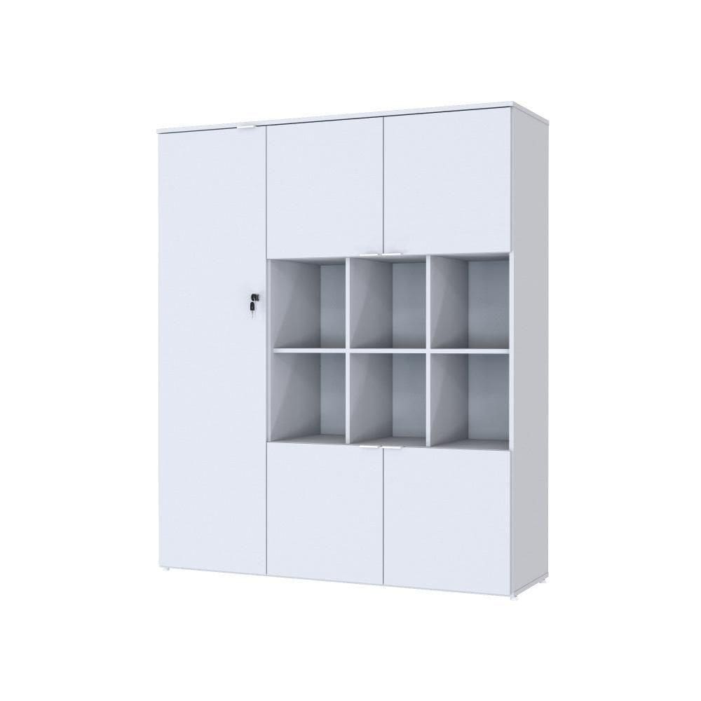 Armário Alto Com nichos E 05 Portas 161,5x135x42cm Wlan135 Branco Tx