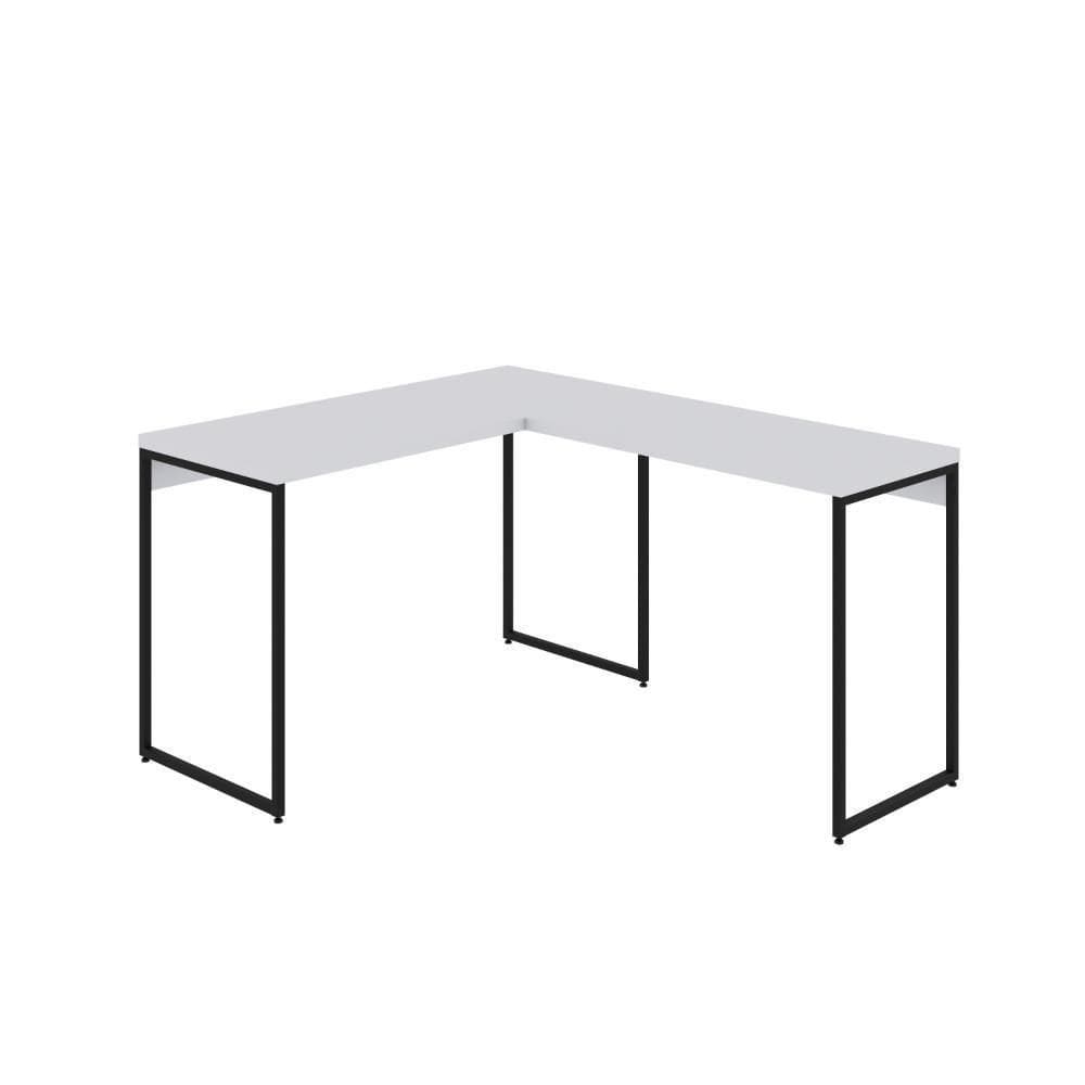Mesa Em L Dynamica Office 120x140x75cm Branco Chess - Branco Chess -