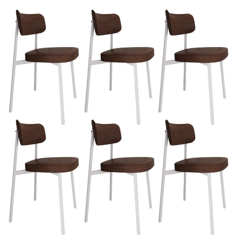 Cadeira Alloa Fixa C/4 Pés 50 X 44,7 X 83,8 Cm C/6 Un. Courino Whisky Courino Whisky