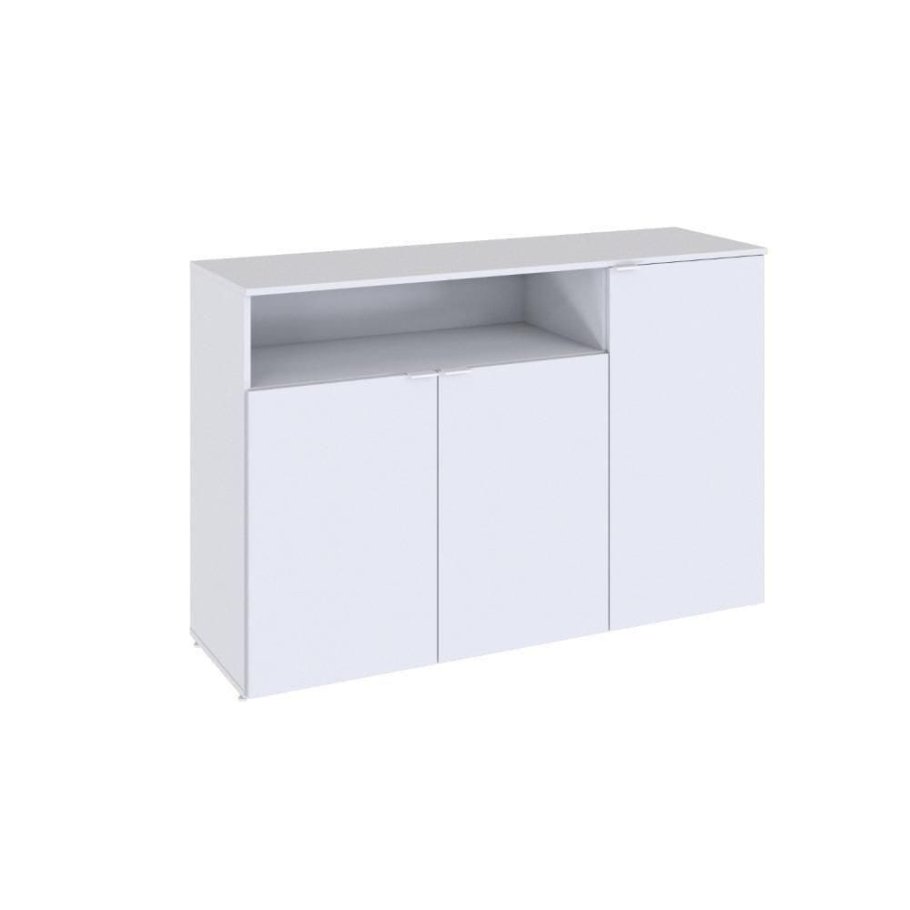 Armário Aparador Com 03 Portas E Nicho 89,5x135x42cm Wlap135 Branco Chess