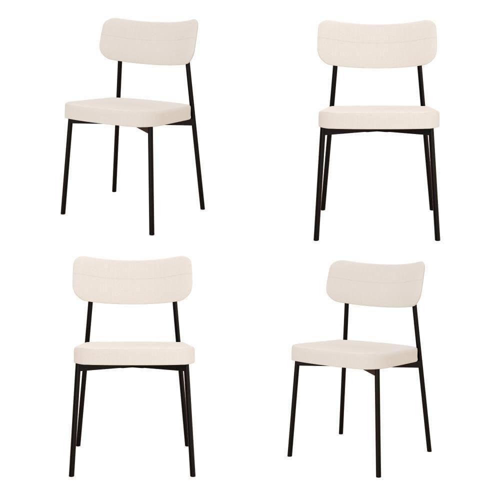 Cadeira Mynna Fixa C/4 Pes 525 X 470 X 790 Mm C/4 Un. Corriente Palha Corriente Palha