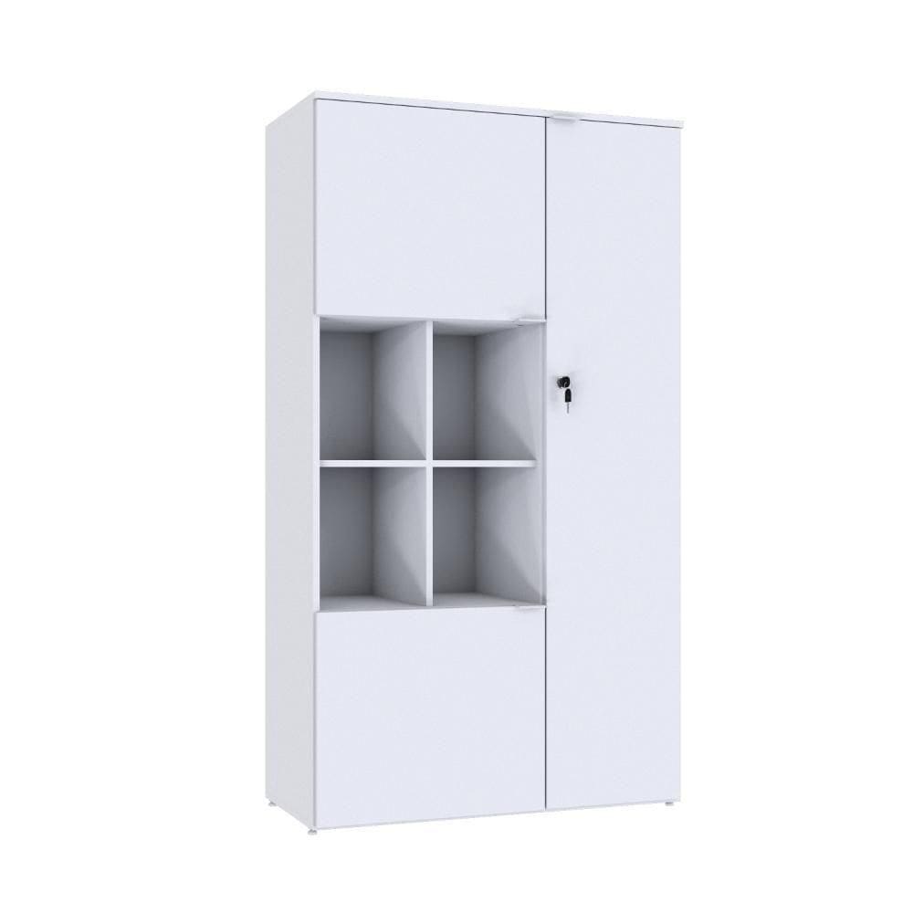 Armário Alto Com nicho E 03 Portas 161,5x90x42cm Wlan90 Branco Tx