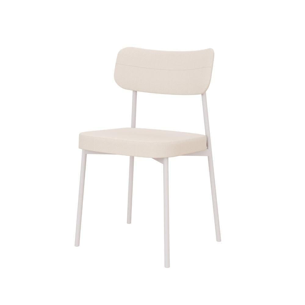 Cadeira Mynna Fixa C/4 Pes 525 X 470 X 790 Mm C/1 Un Pés Brancos. Corriente Palha Corriente Palha