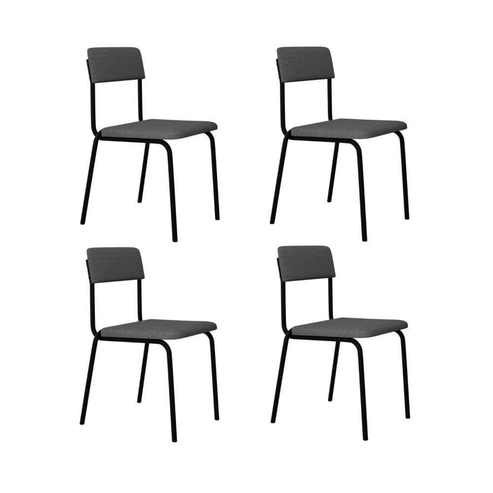Cadeira Fit Fixa C/4 Pes 475 X 505 X 810 Mm C/4 Un. Corriente Cinza Claro Corriente Cinza Claro