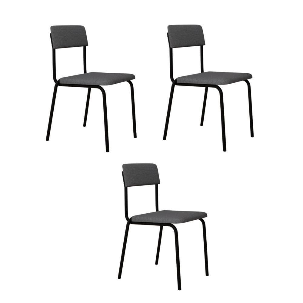 Cadeira Fit Fixa C/4 Pes 475 X 505 X 810 Mm C/3 Un. Corriente Cinza Claro Corriente Cinza Claro
