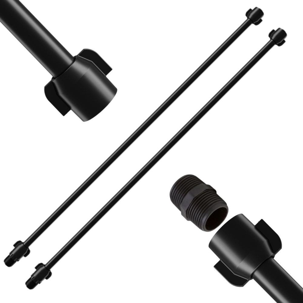 Engate Mangueira Flexível Descarga 40Cm X 1/2 Preto Kit 02