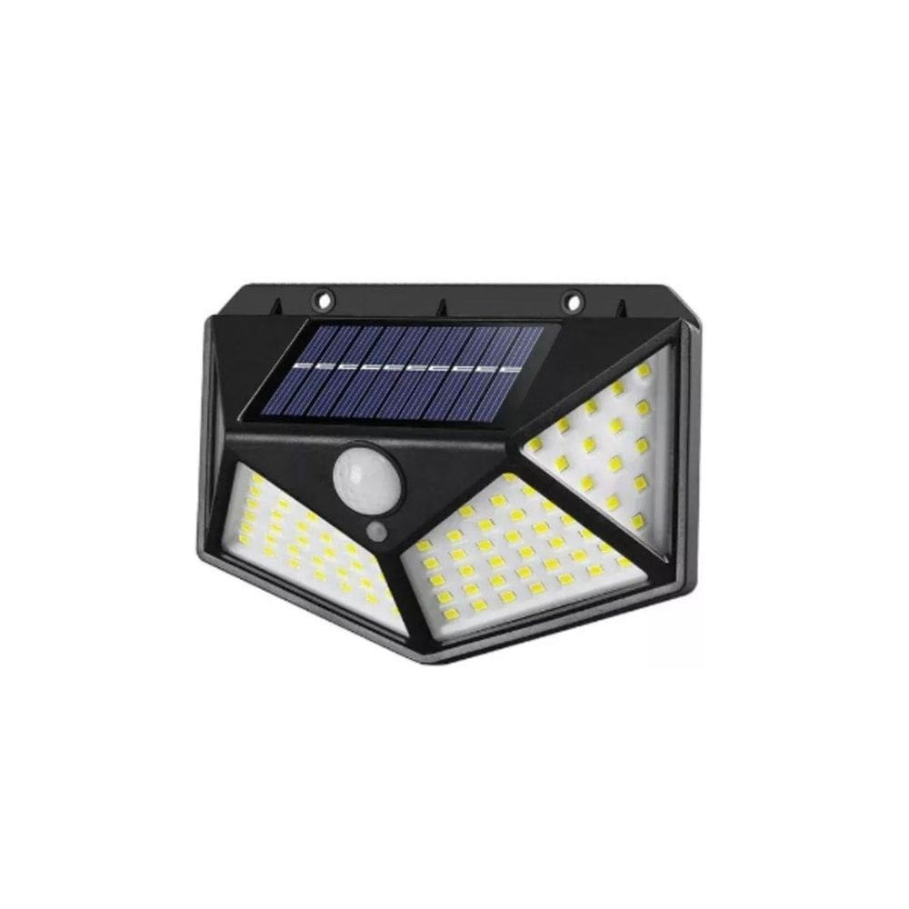 Luminaria Solar De Alta Potência 100 Leds Alto Brilho -Preto