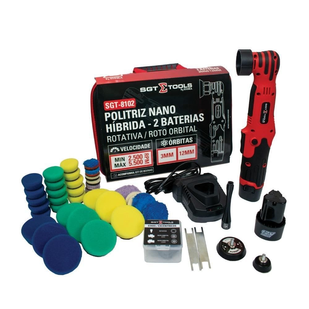 Politriz Nano Híbrida Rotativa E Roto Orbital Sgt-8102 Sigma