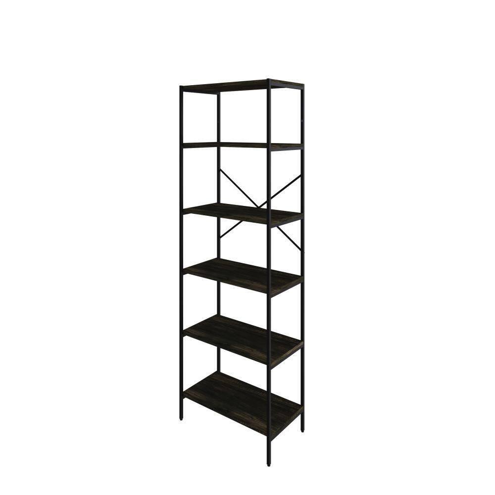 Estante C/06 Prateleiras 186x60x33cm Tub Tueh1866 Carvalho Dark - Carvalho Dark /