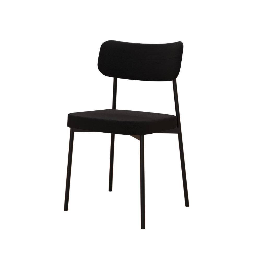 Cadeira Mynna Fixa C/4 Pes 525 X 470 X 790 Mm C/1 Un. Preto Preto