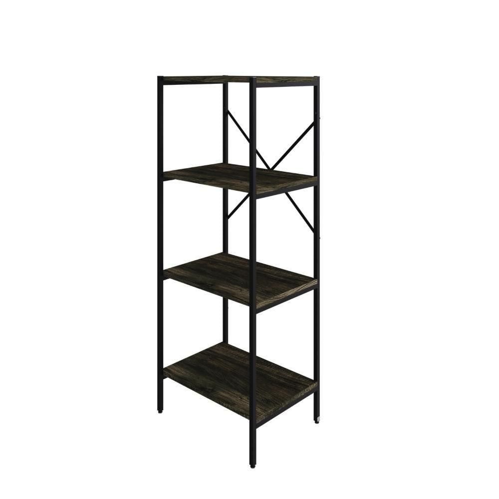 Estante C/04 Prateleiras 118x45x33cm Tub Tueh1144 Carvalho Dark - Carvalho Dark /