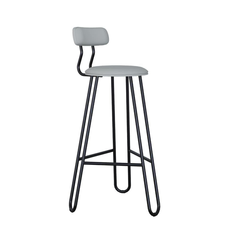 Banqueta Alta Ginger Courino Saturno Off White