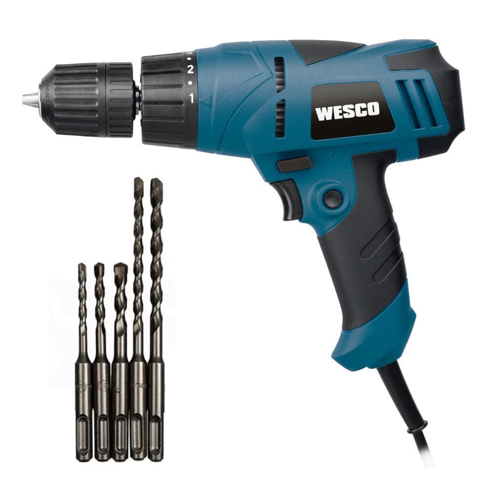 Parafusadeira Furadeira 300W 3/8 Ws3231 Wesco + Jg de Brocas