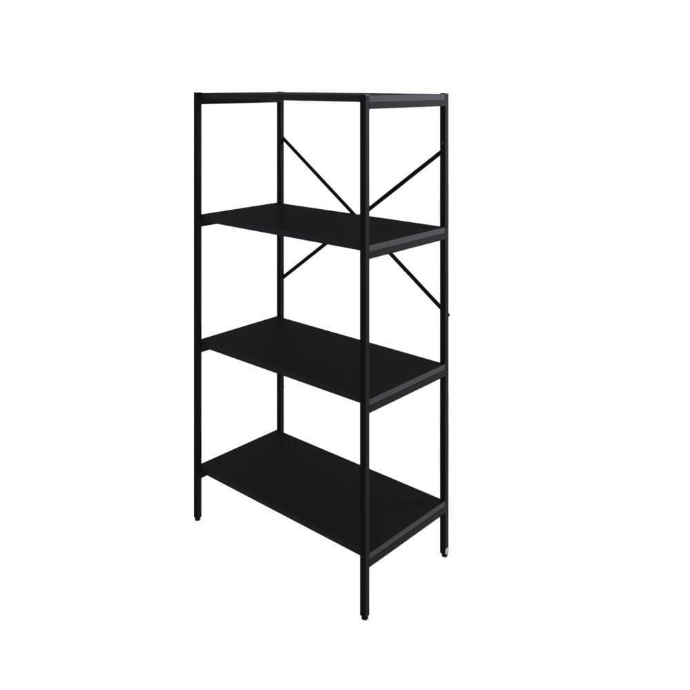 Estante C/04 Prateleiras 118x60x33cm Tub Tueh1164 Preto ônix - Preto ônix /