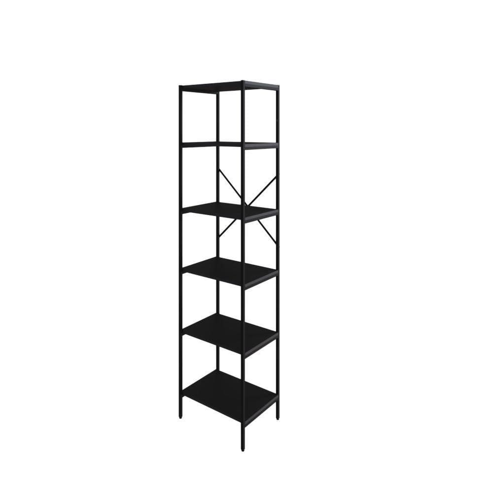 Estante C/06 Prateleiras 186x45x33cm Tub Tueh1846 Preto ônix - Preto ônix /