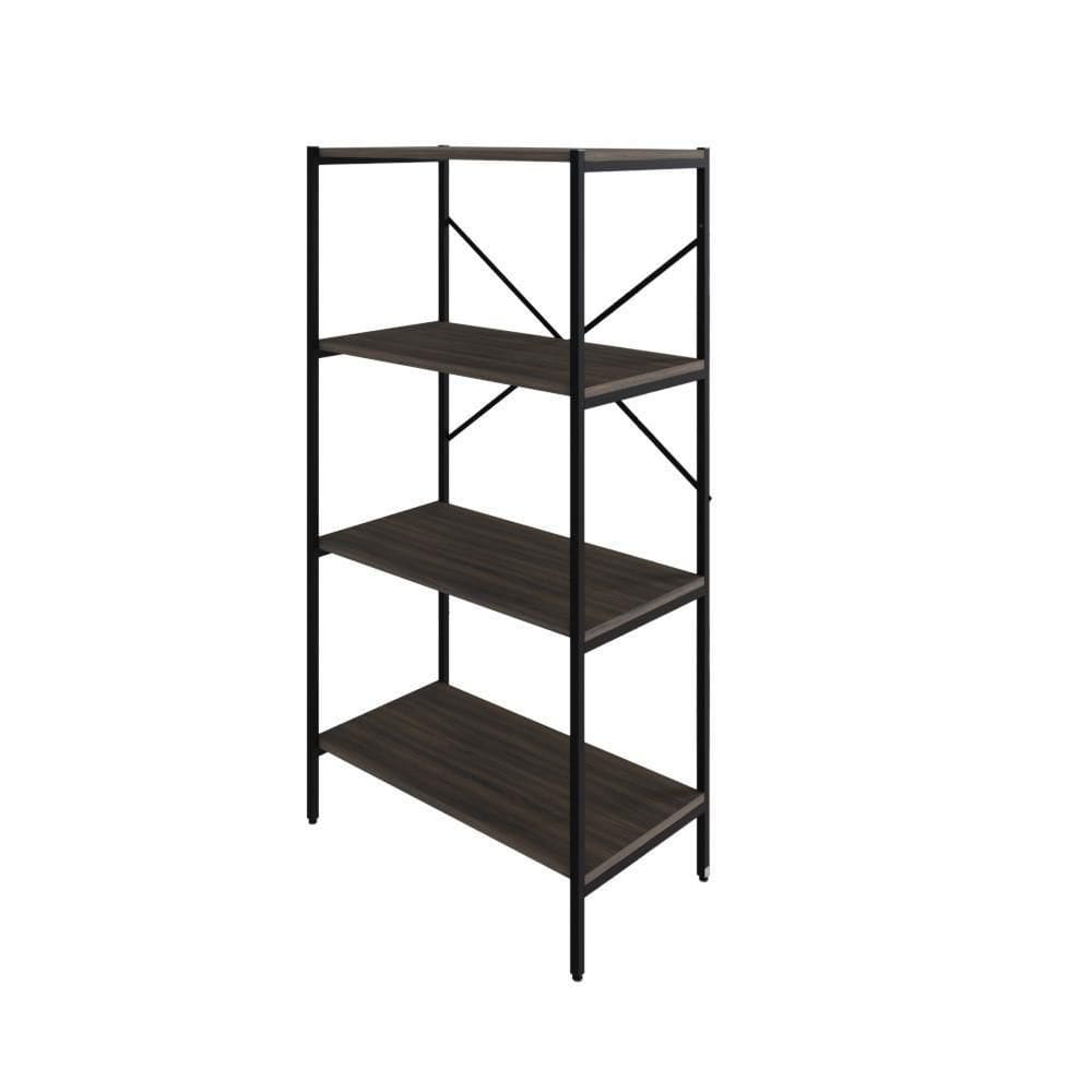 Estante C/04 Prateleiras 118x60x33cm Tub Tueh1164 Nogal - Nogal /
