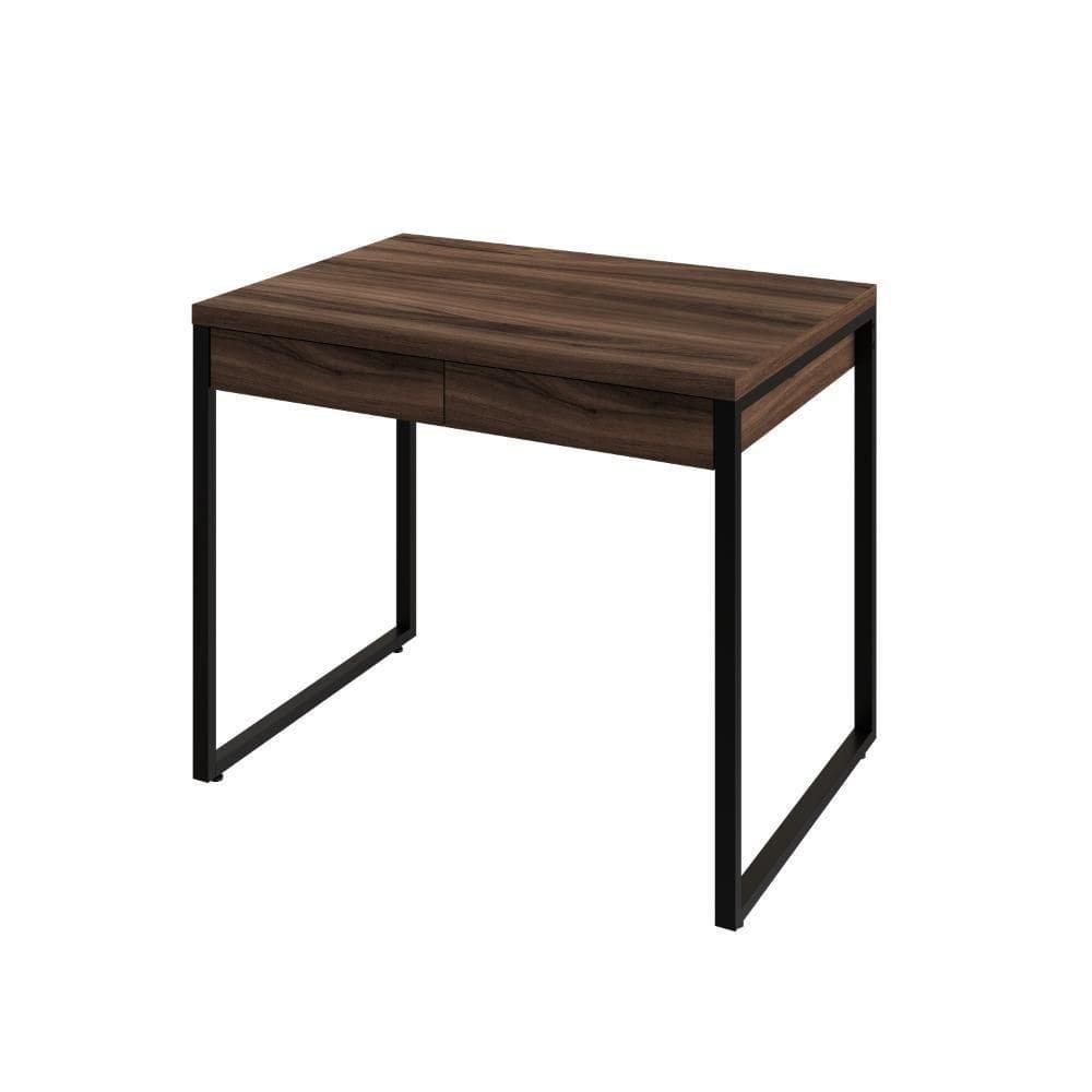 Mesa Kuadra Office 90x60x75cm C-02 Gavetas Nogal - Nogal -