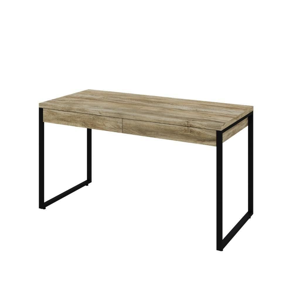 Mesa Kuadra Office 135x60x75cm C-02 Gavetas Carvalho - Carvalho -