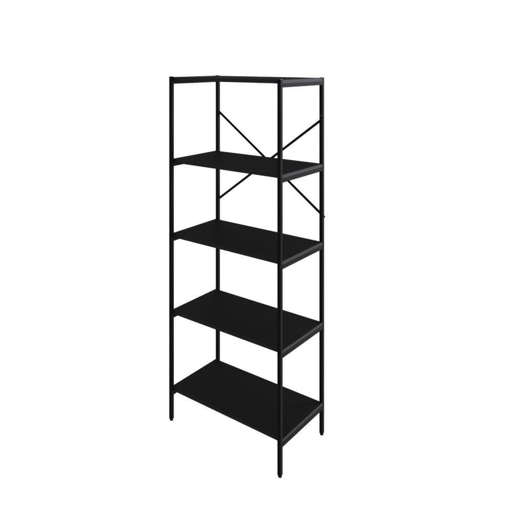 Estante C/05 Prateleiras 152x60x33cm Tub Tueh1565 Preto ônix - Preto ônix /