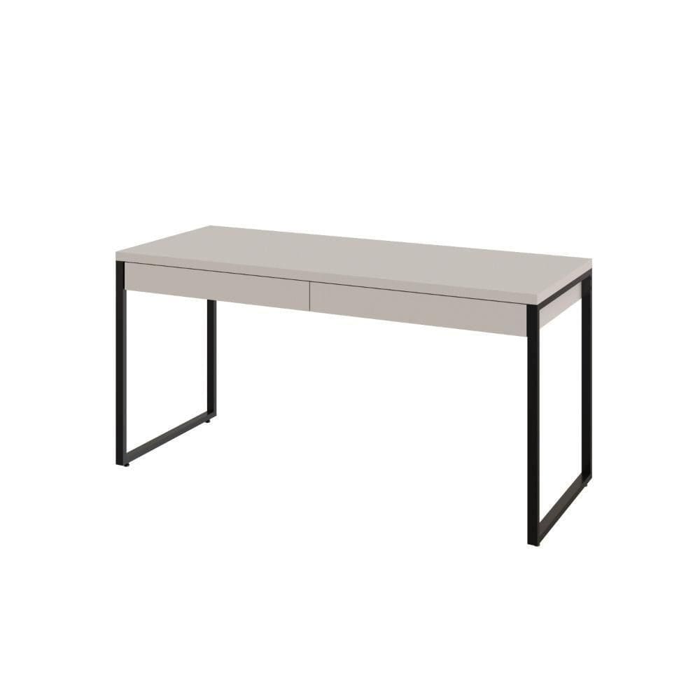 Mesa Kuadra Diretor 150x60x75cm C-02 Gavetas Branco Chess - Branco Chess -