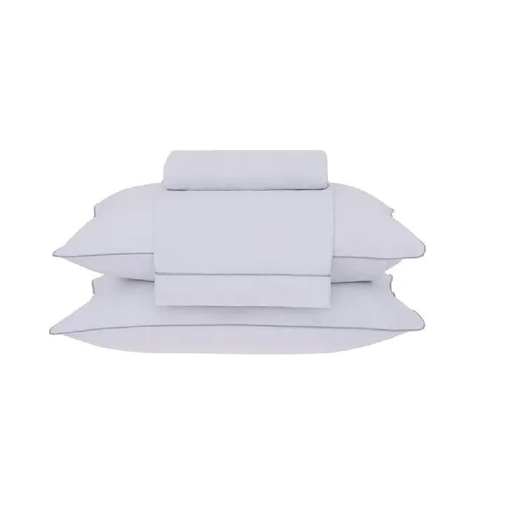 Jogo Cama Casal Buddemeyer 180 Fios Basic Percalle Cinza 020