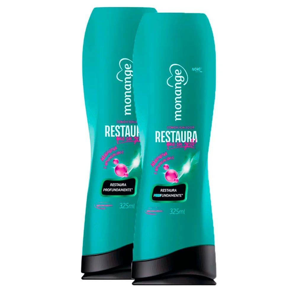Kit 2 Condicionador Monange Restaura Que Eu Gosto 325ml