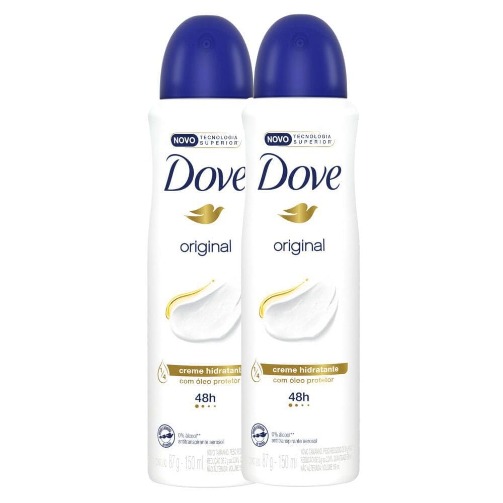 Kit 2 Desodorante Antitranspirante Aerosol Dove 150ml