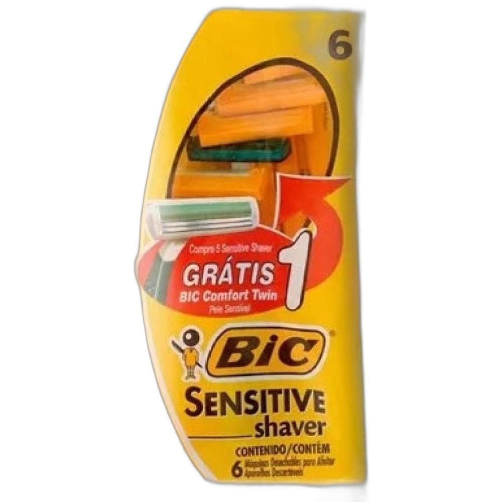 Kit Aparelho de Barbear Bic Sensitive Shave ps com 12