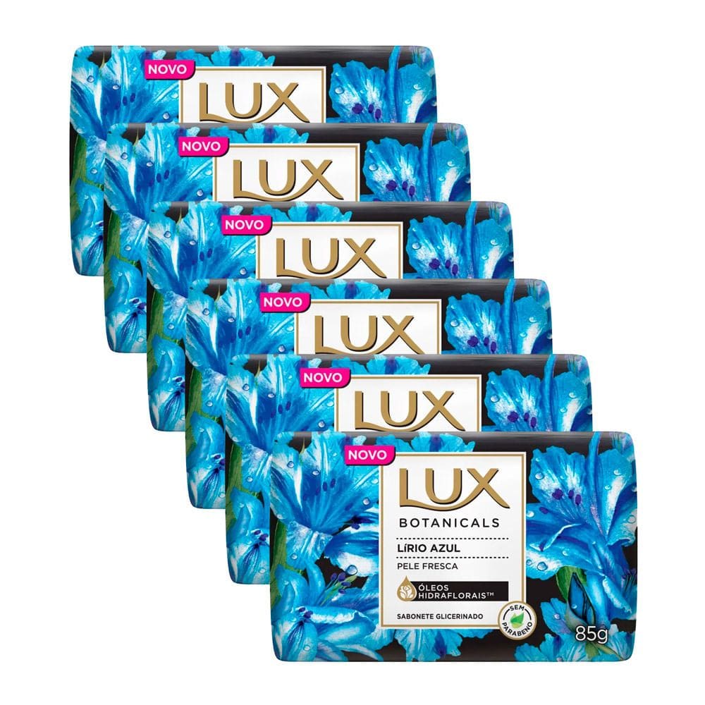 Sabonete em Barra Lux Botanicals Lírio Azul 85g | Kit com seis unidades