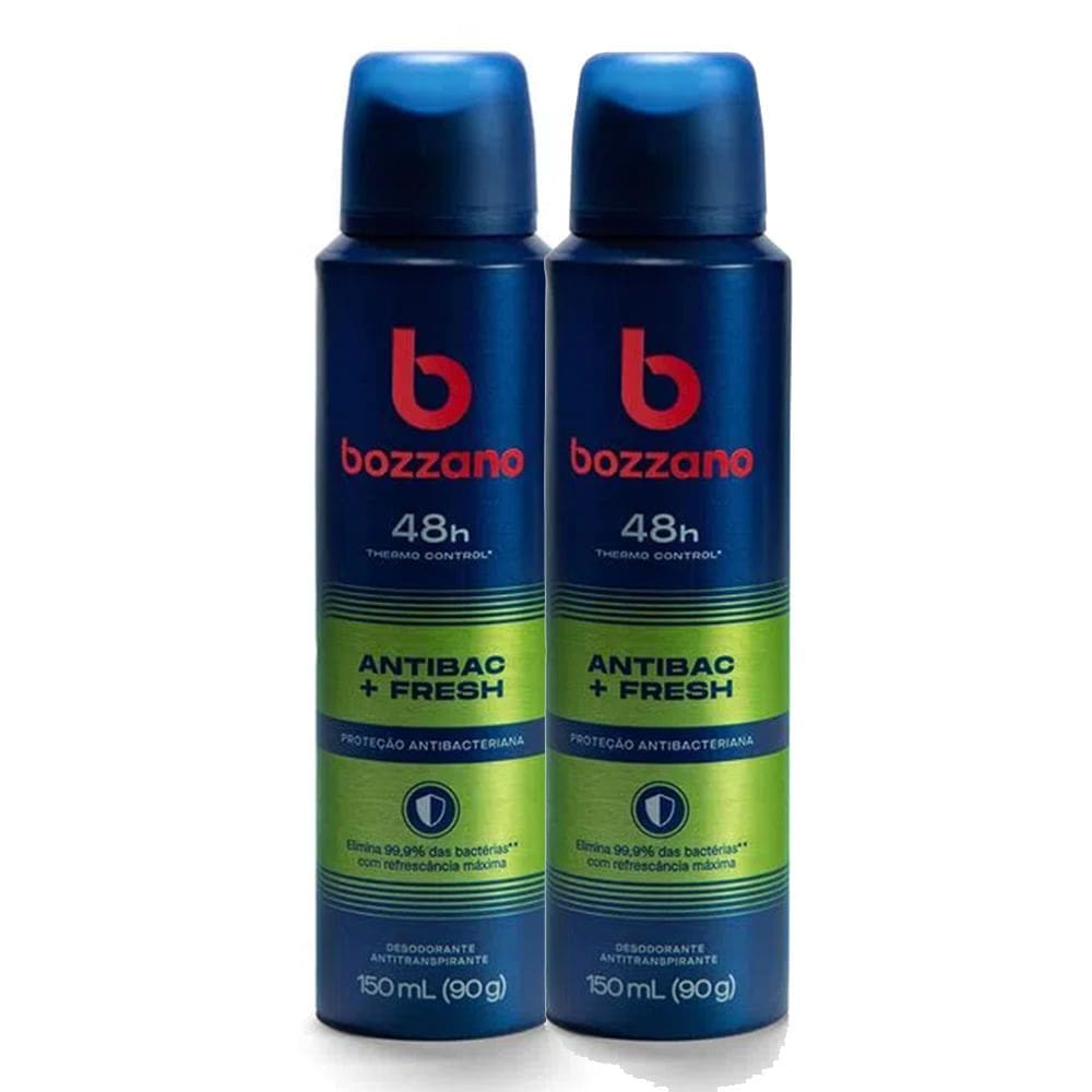 Kit 2 Desodorante Bozzano Fresh Aerosol Antitranspirante 48h 150ml