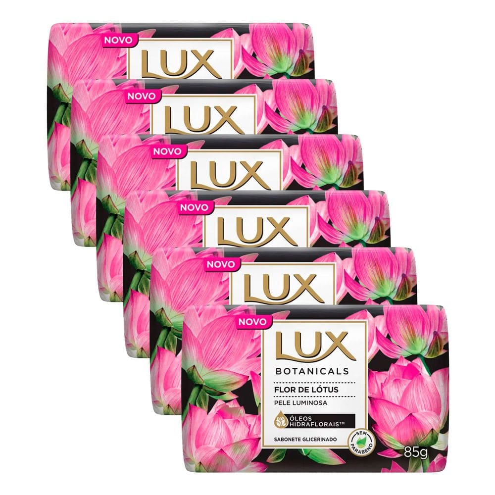 Sabonete em Barra Lux Botanicals Flor de Lótus 85g | Kit com seis unidades