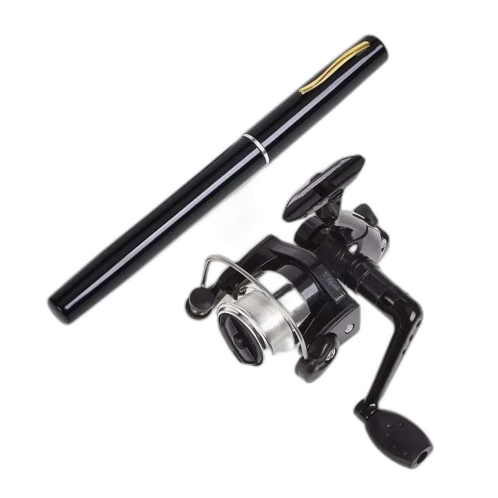 Mini Vara De Pesca Tipo Caneta Pen Com Molinete + Linha