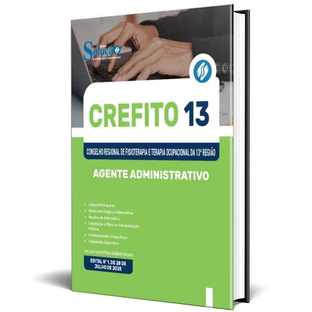 Apostila Crefito 13-Região 2025 Agente Administrativo