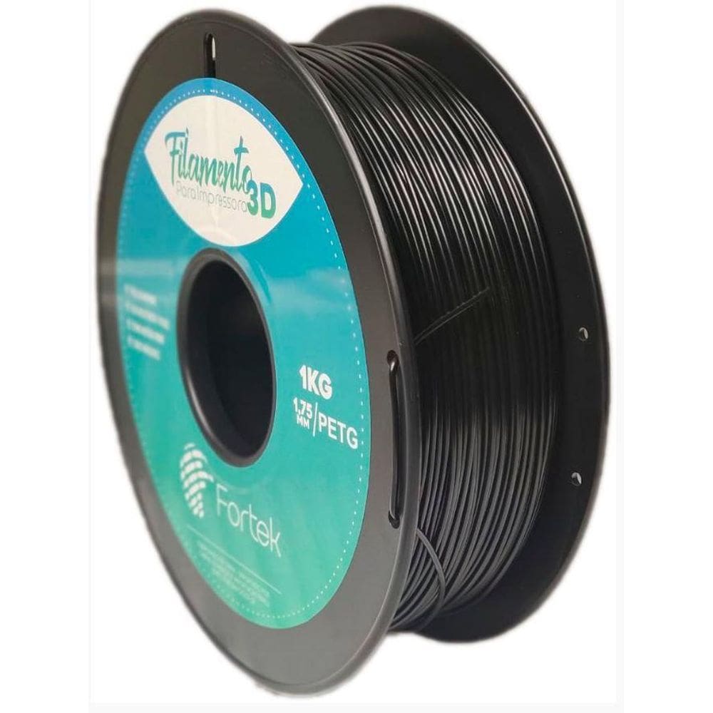 Filamento Pet-G 1,75 Mm 1Kg - Preto