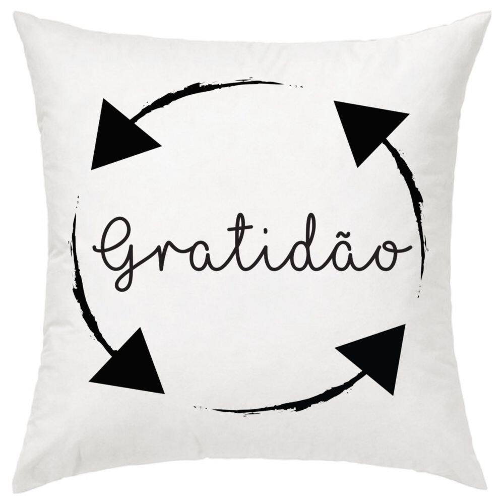 Almofada Decorativa Gospel Gratidão 30 x 30 Cm