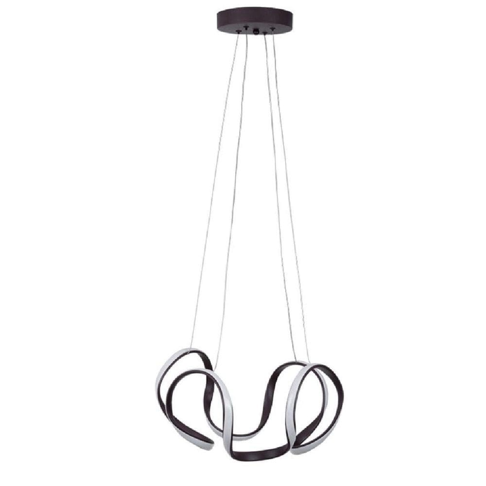 Pendente Led Musi Alumínio Marrom 44x22cm 40w 4.000 Lumens