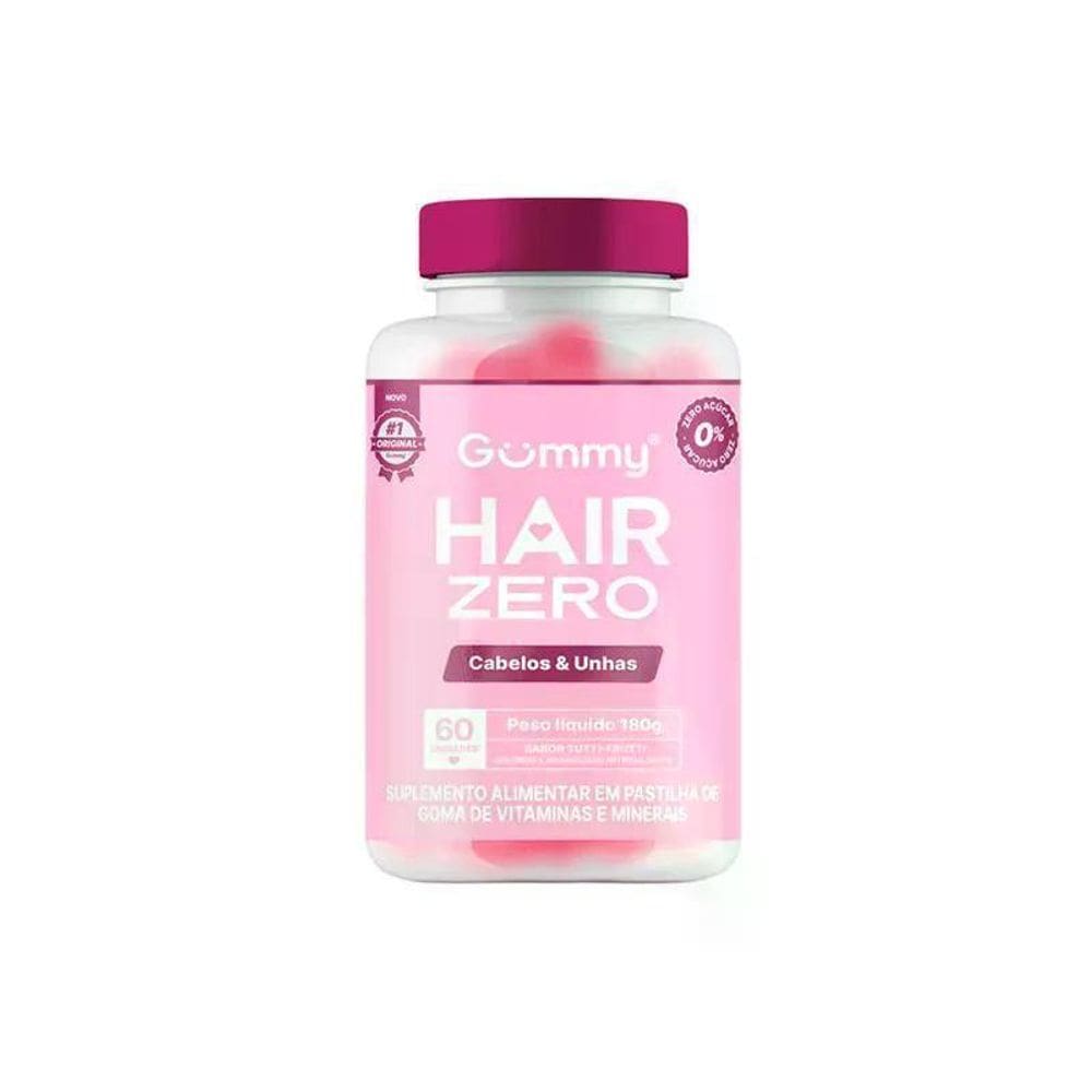 Gummy Hair Zero Cabelos E Unhas Tutti-Frutti 60 Pastilhas