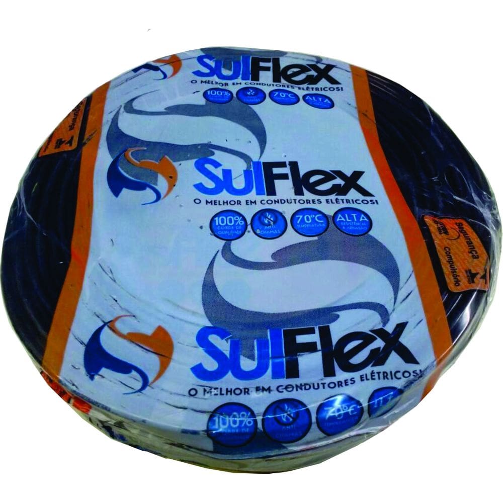 Cabo Flexível 6mm 750v 100m Sulflex Preto
