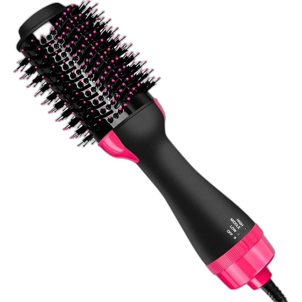 Escova Alisadora Elétrica Cabelo Rosa E Preto Excelente