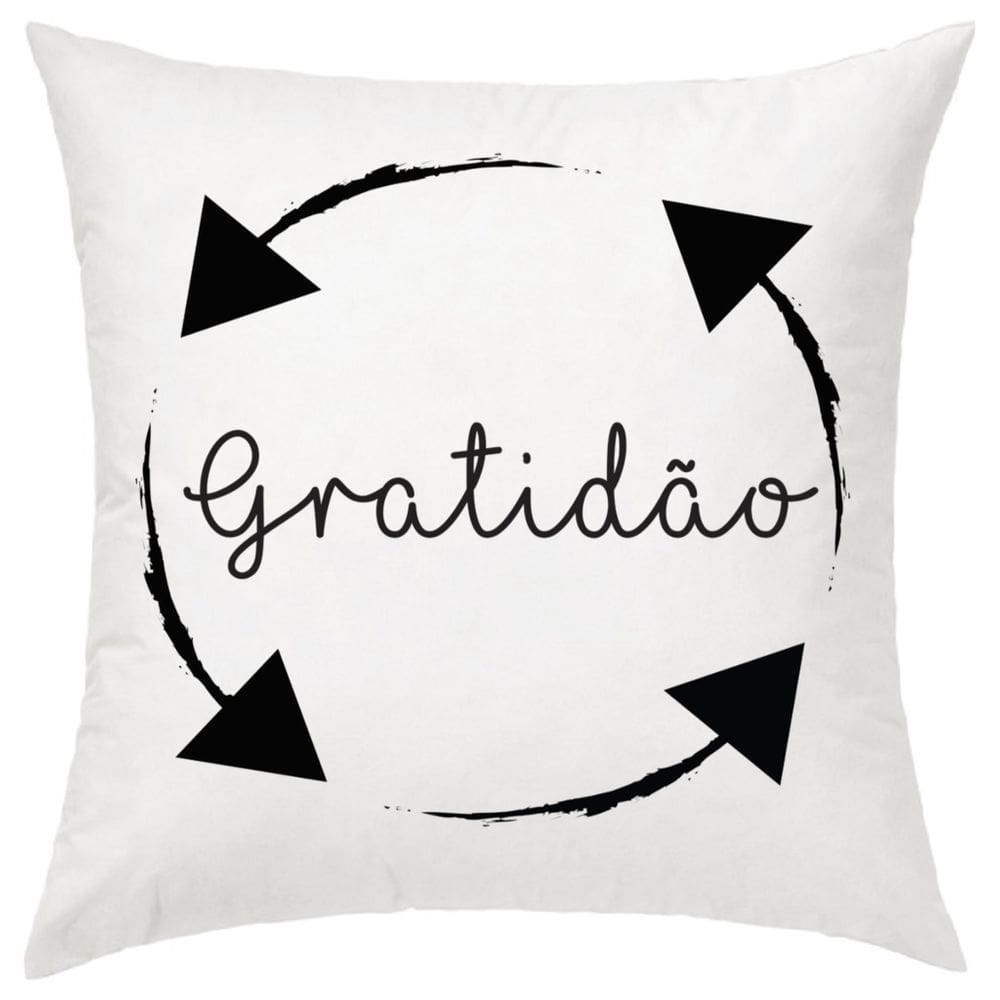 Almofada Decorativa Gospel Gratidão 30 x 30 Cm