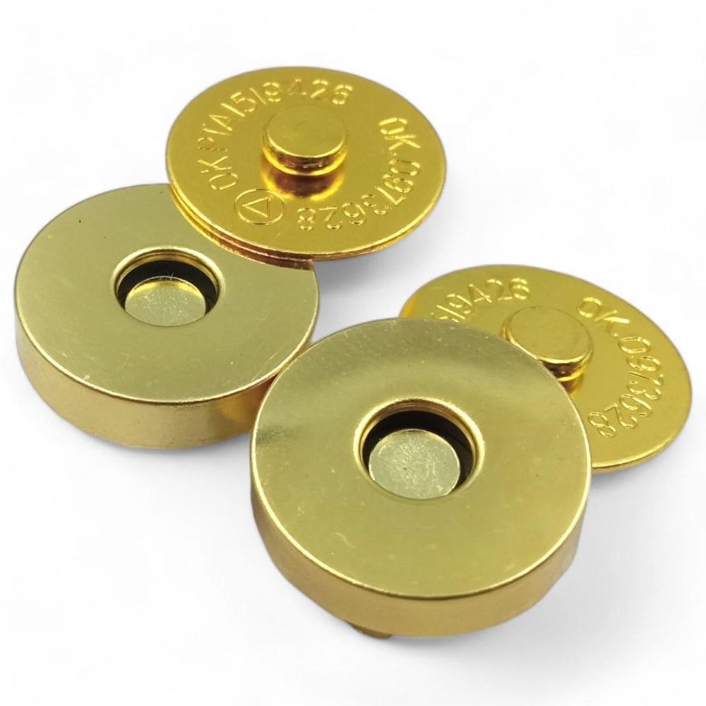 Botão Imã Comum 18Mm - 100 Und - Gold