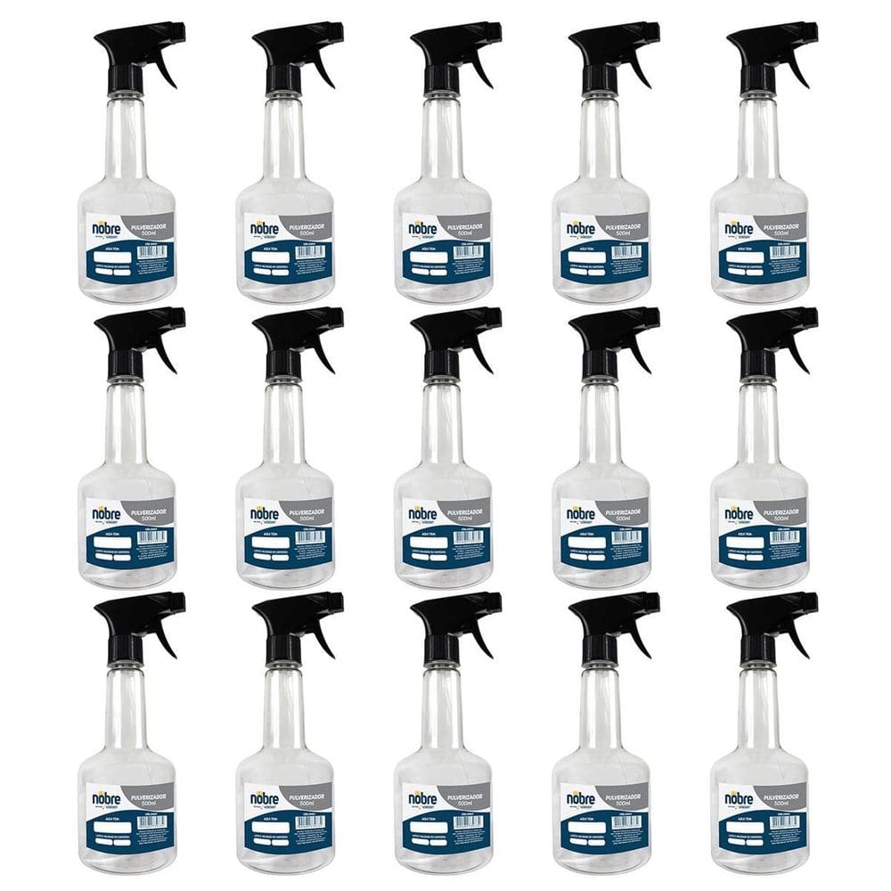 Kit 15 Pulverizador Borrifador 500Ml Manual - Nobre