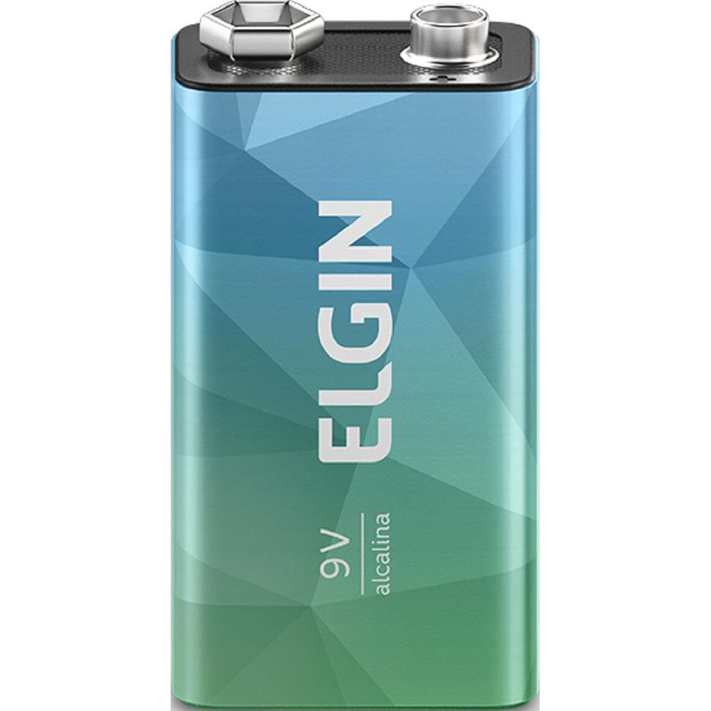 Kit 10 Baterias 9V Elgin Encartelada