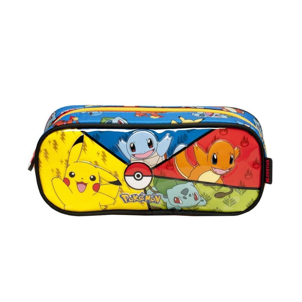 Estojo Escolar Personagens Pokémon Bolso Simples Menino Azul