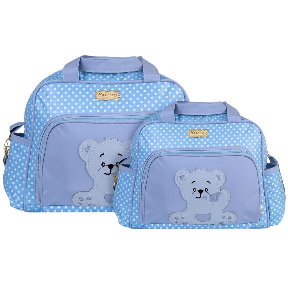 Kit Bolsas Maternidade Mave Baby Soft Bear Azul Claro