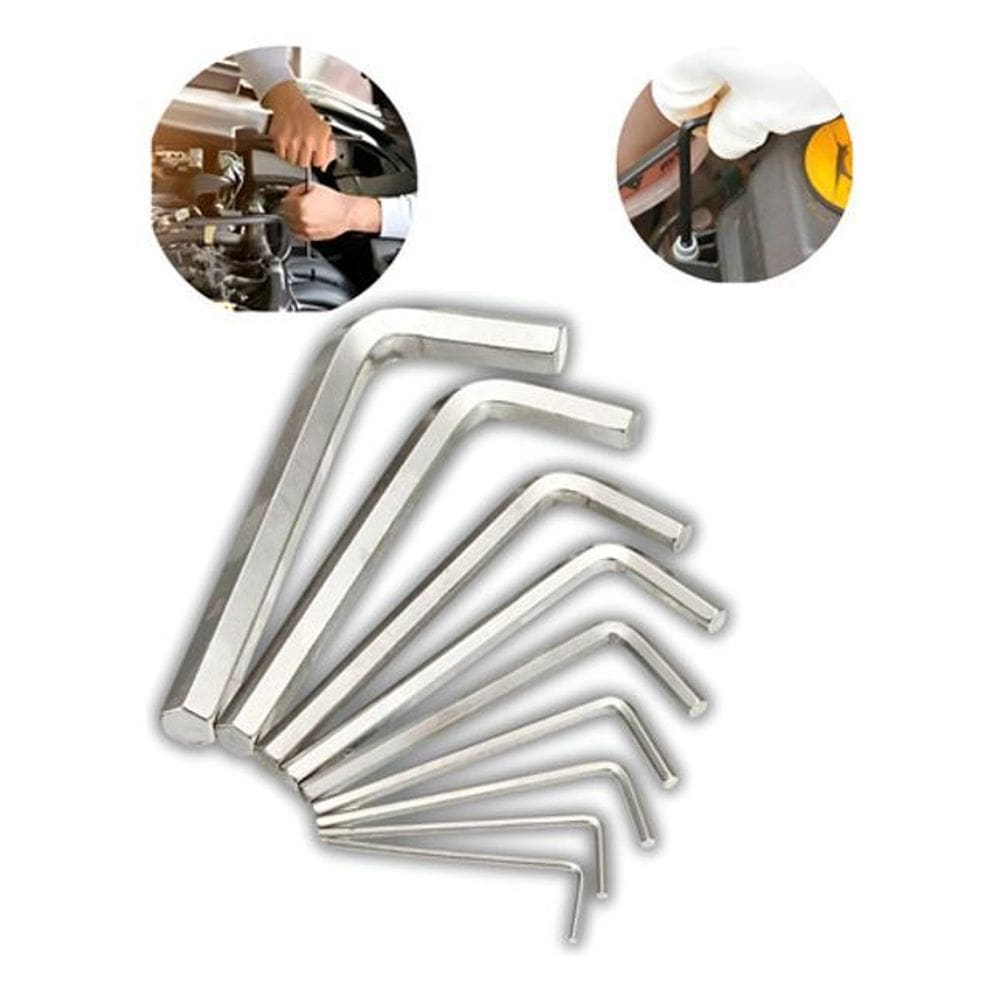 Jogo Chaves Allen Hexagonais 1.5 A 10Mm L Motores Bicicletas