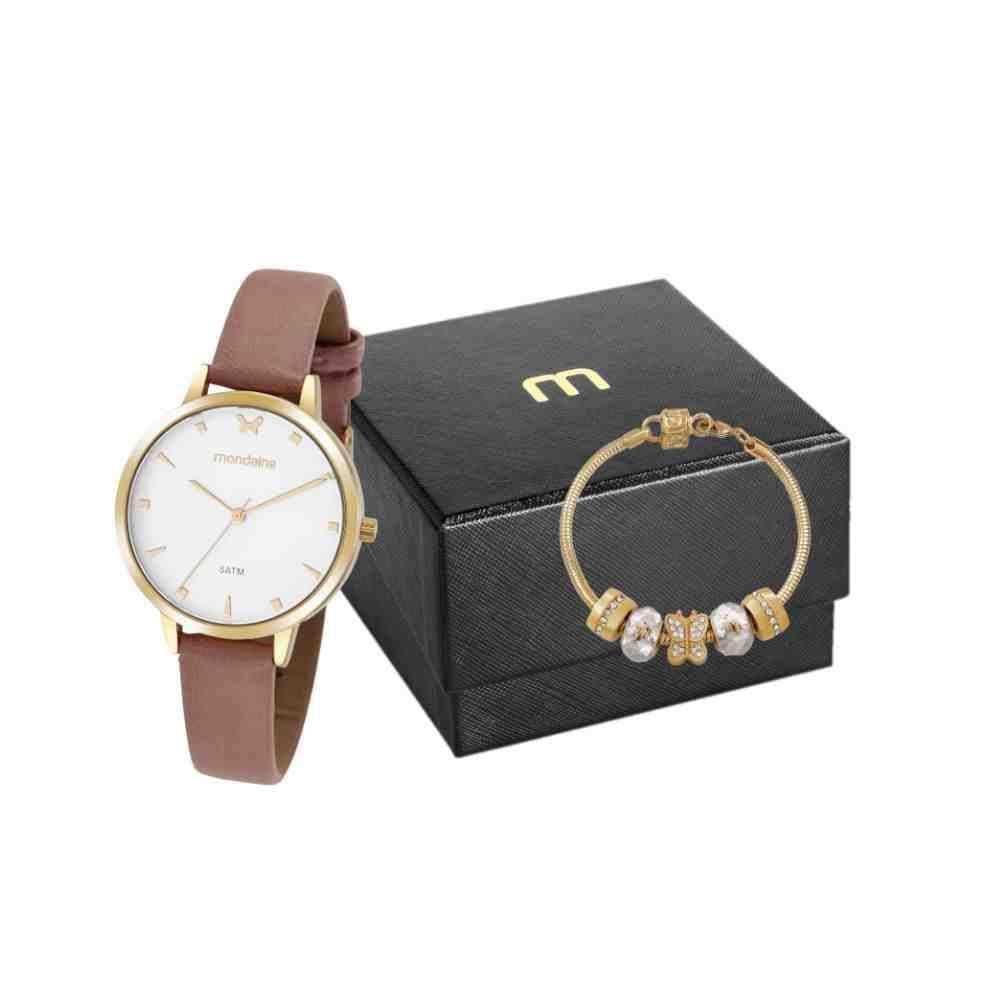Kit Relógio Bicolor Feminino Mondaine 99603Lpmkdh1K1