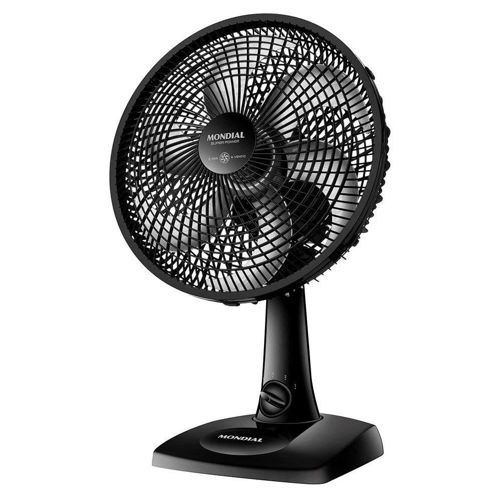 Ventilador de Mesa Mondial VSP-30-B, 30cm - com 3 Velocidades, Modo Silencioso, Preto