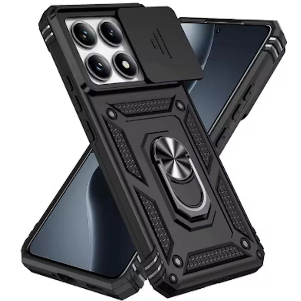 Capinha Capa Armadura C/ Proteção da Camera Suporte Anel 360 Para Pooco F6 PRO