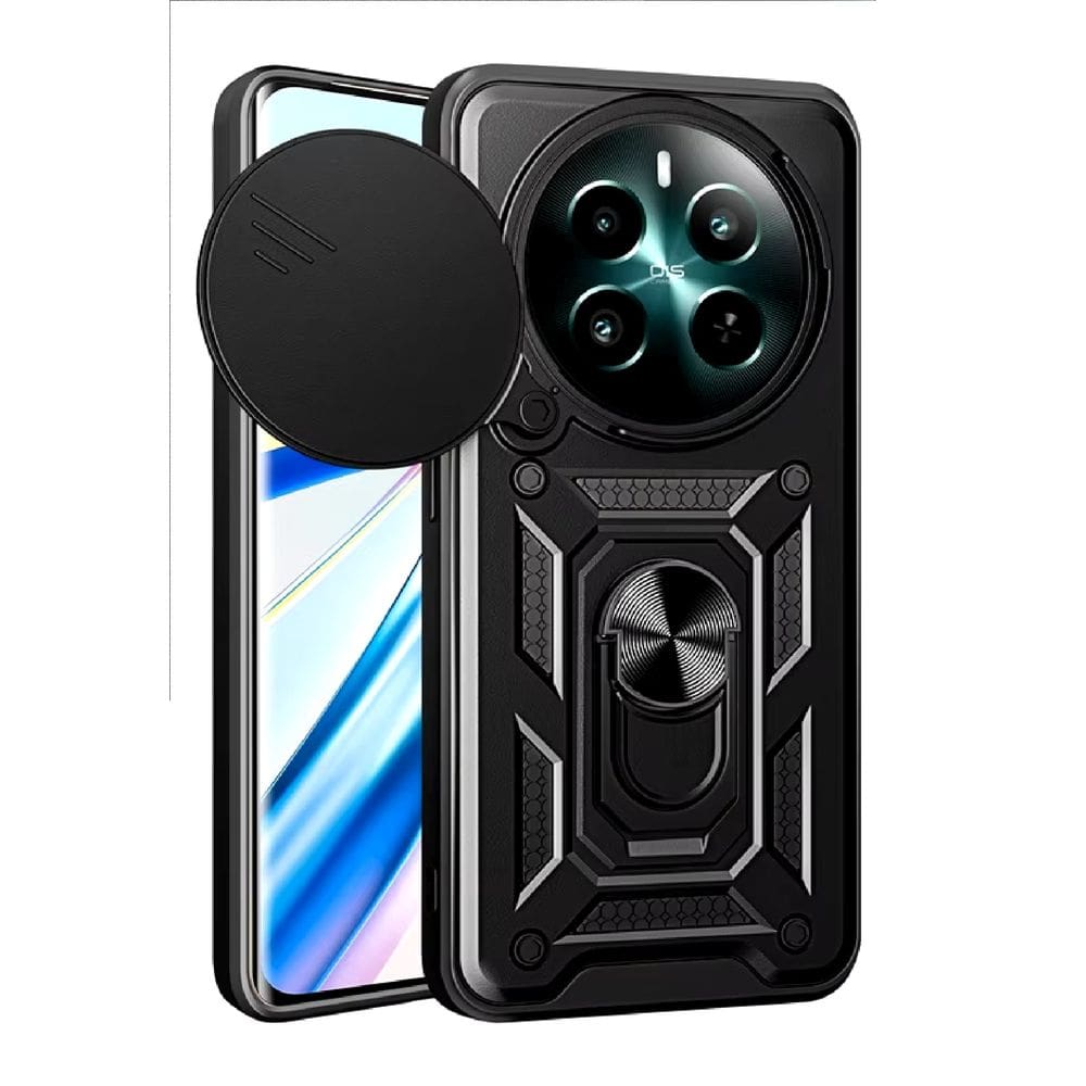 Capa Capinha Armadura C/ Proteção da Camera Suporte Anel 360 Para Reealme 12 5G / 12X